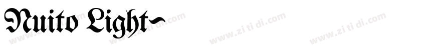 Nuito Light字体转换 Nuito Light字体转换